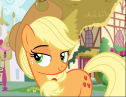 Size: 1225x940 | Tagged: safe, derpibooru import, screencap, applejack, earth pony, pony, flutter brutter, cropped, cute, female, jackabetes, lidded eyes, mare, smug, smugjack, solo