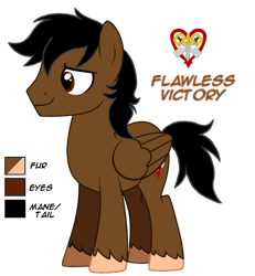 Size: 859x930 | Tagged: safe, artist:flawlessvictory20, derpibooru import, oc, oc only, oc:flawless victory, pegasus, cutie mark, male, reference sheet, simple background, solo, stallion, transparent background