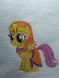 Size: 3120x4160 | Tagged: safe, artist:bsw421, derpibooru import, scootaloo, pegasus, egyptian, solo, traditional art