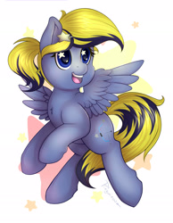 Size: 2336x3004 | Tagged: safe, artist:pingwinowa, derpibooru import, oc, oc only, pegasus, pony, commission, digital art, simple background, solo, starry eyes, stars, white background, wingding eyes