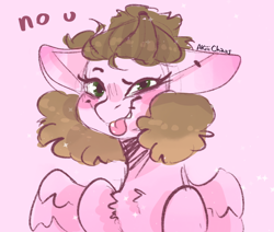 Size: 912x772 | Tagged: safe, artist:akiiichaos, derpibooru import, oc, pegasus, pony, female, mare, no u, solo, tongue out