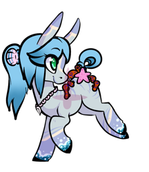 Size: 637x738 | Tagged: safe, artist:-censored-, derpibooru import, oc, oc only, oc:seashell, earth pony, pony, base used, colored hooves, earth pony oc, female, jewelry, mare, necklace, simple background, smiling, starfish, transparent background