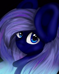 Size: 1000x1250 | Tagged: safe, artist:tessa_key_, derpibooru import, oc, oc only, earth pony, pony, black background, bust, earth pony oc, simple background, smiling, solo