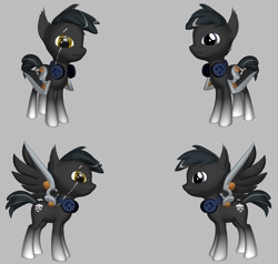 Size: 1464x1391 | Tagged: safe, derpibooru import, oc, bat pony, hybrid, pegasus, pony, sfm pony, spread wings, wings