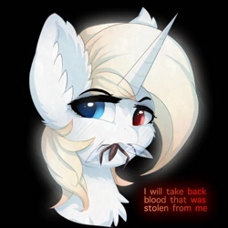 Size: 900x900 | Tagged: safe, artist:a-lunar-eclipse, derpibooru import, oc, oc:lunar eclipse, mosquito, unicorn, white