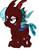 Size: 202x256 | Tagged: safe, artist:qjosh, derpibooru import, cozy glow, changeling, changelingified, red changeling, solo, species swap, transformation, transformation sequence