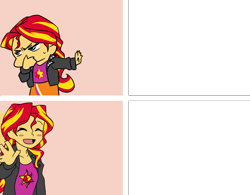 Size: 1300x1015 | Tagged: artist needed, source needed, safe, derpibooru import, edit, sunset shimmer, equestria girls, hotline bling, meme, simple background, transparent background