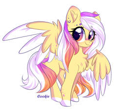 Size: 1920x1734 | Tagged: safe, artist:lazuli, derpibooru import, oc, oc only, pegasus, pony, colored hooves, commission, ear piercing, earring, eyelashes, heart eyes, jewelry, pegasus oc, piercing, simple background, smiling, solo, transparent background, two toned wings, wingding eyes, wings, ych result