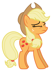 Size: 5098x6750 | Tagged: safe, artist:estories, derpibooru import, applejack, earth pony, pony, absurd resolution, eyes closed, female, mare, simple background, solo, transparent background, vector