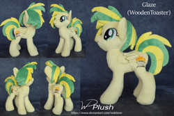 Size: 1980x1320 | Tagged: safe, artist:wdeleon, derpibooru import, oc, oc:wooden toaster, pegasus, pony, commission, custom, custom plush, female, irl, mare, photo, photography, plushie, smiling, solo, standing, toy