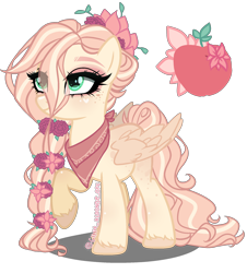 Size: 1900x2100 | Tagged: safe, artist:gihhbloonde, artist:meimisuki, derpibooru import, oc, oc only, pegasus, pony, base used, eye clipping through hair, female, magical lesbian spawn, mare, offspring, parent:applejack, parent:fluttershy, parents:appleshy, simple background, solo, transparent background