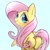 Size: 768x768 | Tagged: safe, artist:tomizawa96, derpibooru import, fluttershy, pegasus, pony, blue background, blushing, butt, cute, dock, female, flutterbutt, looking at you, looking back, looking back at you, plot, simple background, smiling, solo