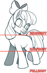 Size: 2200x3400 | Tagged: safe, artist:digitalart, artist:rivin177, derpibooru import, apple bloom, earth pony, the last problem, commission, example, sketch, sketch commission, tongue out