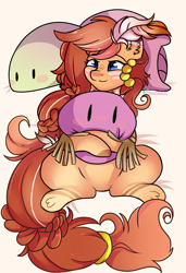 Size: 1605x2343 | Tagged: safe, artist:2pandita, derpibooru import, oc, earth pony, pony, female, mare, pillow, solo