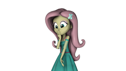 Size: 4195x2360 | Tagged: safe, artist:fazbearsparkle, derpibooru import, fluttershy, better together, equestria girls, 3d, remake, simple background, source filmmaker, transparent background