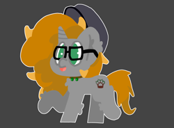 Size: 5760x4240 | Tagged: safe, artist:augen, derpibooru import, oc, oc:bookish velvet, pony, unicorn, cute, female, glasses, hat, jewelry, mare, necklace, simple background, smiling, solo