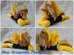 Size: 900x675 | Tagged: safe, artist:bluedragonflyplush, derpibooru import, pegasus, pony, alex gaskarth, all time low, clothes, commission, irl, male, photo, plushie, ponified, prone, shirt, solo, stallion, t-shirt, tail feathers, wings