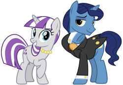 Size: 1633x1139 | Tagged: safe, artist:cheezedoodle96, derpibooru import, edit, night light, twilight velvet, pony, unicorn, clothes, dress, female, husband and wife, jewelry, looking at you, male, mare, married couple, mother and father, necklace, nightvelvet, shipping, shirt, simple background, smiling at you, stallion, straight, transparent background, tuxedo, twilight's parents, vector, vector edit