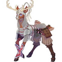 Size: 3073x3073 | Tagged: safe, artist:sitaart, derpibooru import, oc, oc only, oc:quick stride, deer, armor, axe, blue eyes, chainmail, clothes, deer oc, dungeons and dragons, fantasy class, hatchet, helmet, knight, male, pen and paper rpg, plate armor, ponyfinder, rpg, simple background, stag, transparent background, weapon