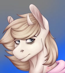 Size: 1080x1204 | Tagged: safe, artist:ash_helz, derpibooru import, oc, oc only, bicorn, pony, abstract background, bags under eyes, bust, clothes, horn, multiple horns, solo