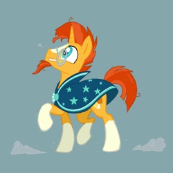 Size: 2048x2048 | Tagged: safe, artist:pfeffaroo, derpibooru import, sunburst, pony, unicorn, glasses, male, simple background, solo, stallion