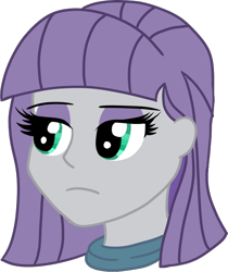 Size: 674x801 | Tagged: safe, artist:legendoflink, derpibooru import, maud pie, equestria girls, bust, clothes, serious, serious face, simple background, solo, sweater, transparent background, turtleneck