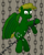 Size: 592x736 | Tagged: safe, artist:silent pone, derpibooru exclusive, derpibooru import, oc, oc:murky, pegasus, pony, fallout equestria, fallout equestria: murky number seven, broken, chains, fanfic art, male, pixel art, rearing, shackles, solo, stallion