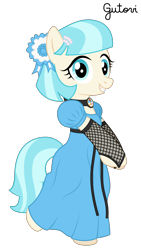 Size: 1876x3334 | Tagged: safe, artist:gutovi, derpibooru import, coco pommel, earth pony, argentina, bipedal, choker, clothes, coat of arms, cockade, cute, dress, female, fishnet clothing, fishnet gloves, hairclip, independence day, looking at you, mare, pearl, ribbon, simple background, smiling, smiling at you, transparent background