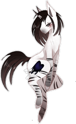 Size: 526x862 | Tagged: safe, artist:shiroikitten, derpibooru import, oc, oc:daymond, hybrid, zony, simple background, solo, transparent background