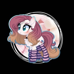 Size: 1144x1144 | Tagged: safe, artist:staricy097, derpibooru import, oc, earth pony, pony, chest fluff, clothes, female, mare, socks, solo, striped socks