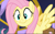 Size: 1519x940 | Tagged: safe, derpibooru import, screencap, fluttershy, pegasus, pony, a health of information, bag, bags under eyes, cropped, eager, female, looking at someone, mare, saddle bag, smiling, solo, spread wings