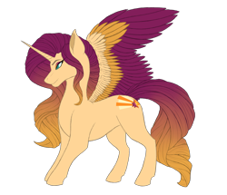 Size: 4177x3589 | Tagged: safe, artist:theheioslair, derpibooru import, oc, oc only, oc:dawn, alicorn, pony, alicorn oc, female, horn, magical lesbian spawn, mare, next generation, offspring, parent:sunset shimmer, parent:twilight sparkle, parents:sunsetsparkle, simple background, solo, transparent background, wings