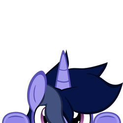 Size: 10000x10000 | Tagged: safe, artist:mrkat7214, derpibooru import, part of a set, oc, oc only, oc:purple flix, pony, unicorn, absurd resolution, cute, lurking, male, peeking, simple background, solo, soon, stallion, transparent background, underhoof, vector