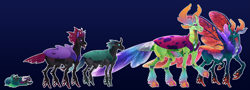 Size: 5035x1808 | Tagged: safe, artist:turnipberry, derpibooru import, pharynx, thorax, changedling, changeling, changeling larva, exoskeleton, king thorax, prince pharynx