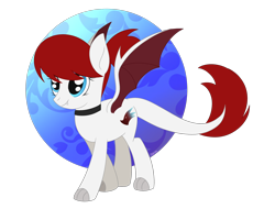 Size: 2236x1699 | Tagged: safe, artist:dyonys, derpibooru import, oc, oc:tiny creature, dracony, dragon, hybrid, pony, choker, female, mare, simple background, transparent background