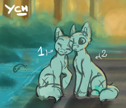 Size: 1750x1500 | Tagged: safe, artist:zobaloba, derpibooru import, pony, auction, auction open, commission, couple, forest, sketch, ych sketch, your character here