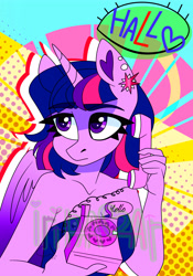 Size: 3500x5000 | Tagged: safe, artist:irinamar, derpibooru import, twilight sparkle, twilight sparkle (alicorn), alicorn, anthro, pony, unicorn, commission, commissions open, female, solo, telephone, your character here