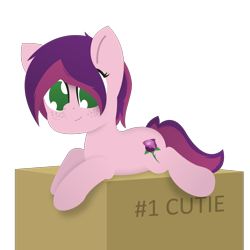 Size: 3000x3000 | Tagged: safe, artist:silver star, derpibooru import, oc, oc:rose shelf, cute, freckles, lineless, lineless art, pedestal