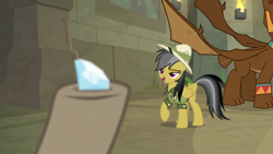 Size: 1920x1080 | Tagged: safe, derpibooru import, screencap, daring do, doctor caballeron, gargoyle, pegasus, pony, daring doubt, diamond, female, guardiangoyle, male