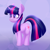 Size: 1000x1000 | Tagged: safe, artist:silshadnic, derpibooru import, twilight sparkle, unicorn twilight, pony, unicorn, emala jiss challenge, female, mare, purple background, simple background, solo