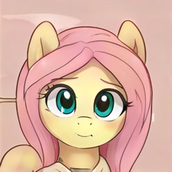 Size: 1024x1024 | Tagged: safe, artist:thisponydoesnotexist, derpibooru import, oc, oc only, pegasus, pony, artificial intelligence, bust, cute, female, looking at you, mare, neural network, not fluttershy, simple background, solo, unnamed oc