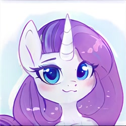 Size: 1024x1024 | Tagged: safe, artist:thisponydoesnotexist, derpibooru import, pony, unicorn, artificial intelligence, neural network, not rarity, simple background, solo