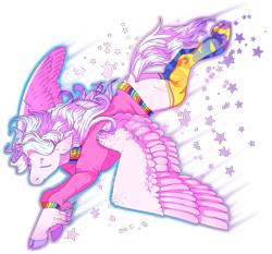 Size: 2010x1870 | Tagged: safe, artist:darling-sparkles, derpibooru import, oc, oc:pastel song, pegasus, pony, clothes, cloven hooves, female, mare, solo, sweater