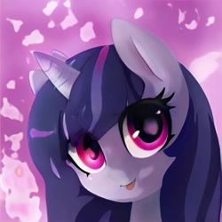 Size: 1024x1024 | Tagged: safe, artist:thisponydoesnotexist, derpibooru import, oc, pony, unicorn, artificial intelligence, neural network, not twilight sparkle, solo