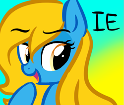 Size: 585x499 | Tagged: safe, artist:furrgroup, derpibooru import, oc, oc:internet explorer, earth pony, pony, ask internet explorer, browser ponies, internet explorer, ponified, solo