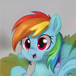 Size: 1024x1024 | Tagged: safe, artist:thisponydoesnotexist, derpibooru import, neural network, not rainbow dash, solo