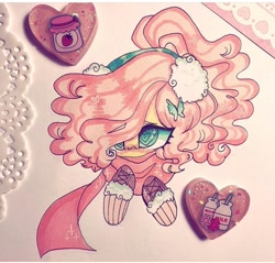 Size: 720x689 | Tagged: safe, artist:dollbunnie, derpibooru import, fluttershy, pegasus, pony, butterfly hairpin, clothes, earmuffs, eyebrows, fanart, hair over one eye, hairpin, heart eyes, instagram, scarf, shoes, solo, wingding eyes, winter