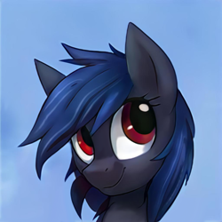 Size: 1024x1024 | Tagged: safe, artist:thisponydoesnotexist, derpibooru import, oc, pony, artificial intelligence, bust, happy, male, neural network, portrait, solo, stallion