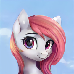 Size: 1024x1024 | Tagged: safe, artist:thisponydoesnotexist, derpibooru import, pony, artificial intelligence, bust, looking at you, neural network, portrait, solo