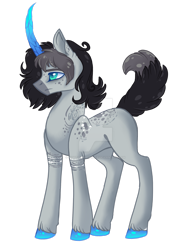 Size: 1920x2517 | Tagged: safe, artist:nightingalewolfie, derpibooru import, oc, oc:post mortem, pony, crystal horn, horn, male, simple background, solo, stallion, transparent background